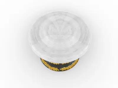 Navy Admiral Cap Hat Man 3D model