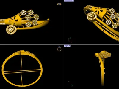 Diamond Women Bracelet - 003 3D print model