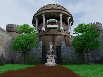simple princess castle 3D model