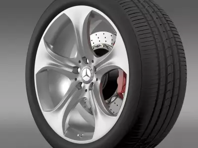Mercedes Benz S 400 hybrid wheel 3D model