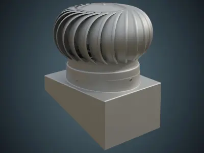 Roof Turbine 1A Low-poly 3D model