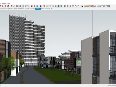 Sketchup Residential Complex 154 3D model