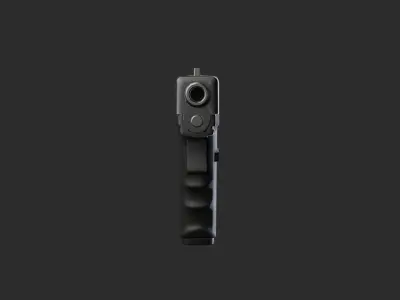 Glock-17 glock pistol Low-poly 3D model
