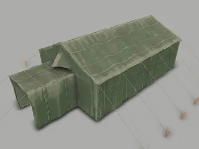 Military Tent PBR - A  Low-poly 3D model