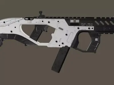 Modular SMG Kriss Vector Gen2 Low-poly 3D Model Low-poly 3D model