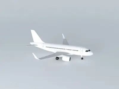 Template Airbus A318 Sharklets v.2 Free 3D model