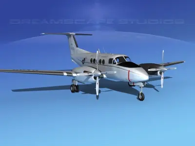 Beechcraft UC-12Q Huron V08 USMC 3D model