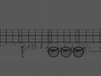 Trailer Galego Low-poly 3D model