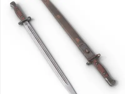 P-17 enfield bayonet Low-poly 3D model