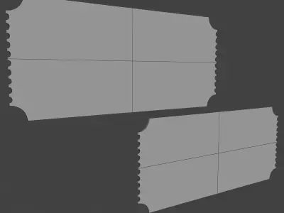 Movie Ticket  3D model