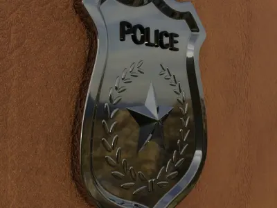 Police Badge -render and 3D printing 3D model