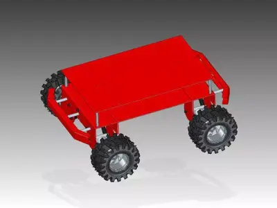 4WD Robot Bulding Free 3D model