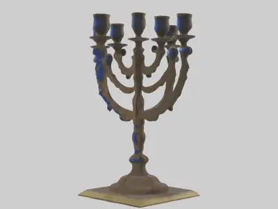 Menorah Model Low-poly 3D model