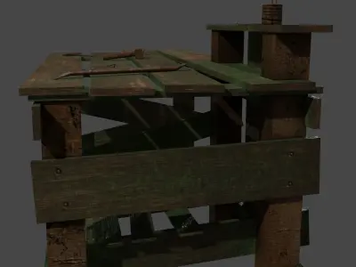 Workbench PBR Low-poly game ready Low-poly 3D model