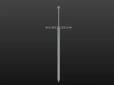 Long sword - refined 3D model