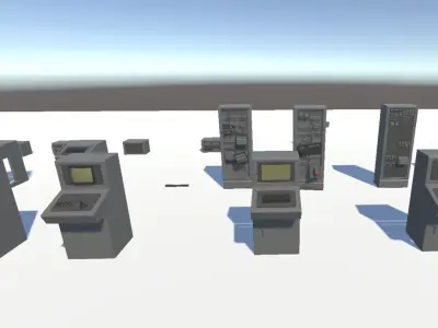 Low Switchboard Pack Low-poly 3D model