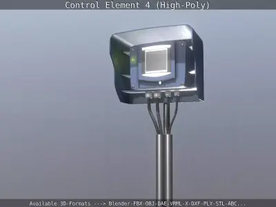 Control Element 4 High-Poly Version 3D model