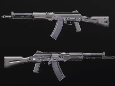 AK-107 ak - rifle Low-poly 3D model