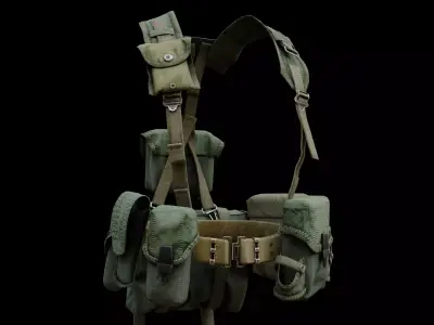 ALICE Tactical chest Rig system Low-poly 3D model