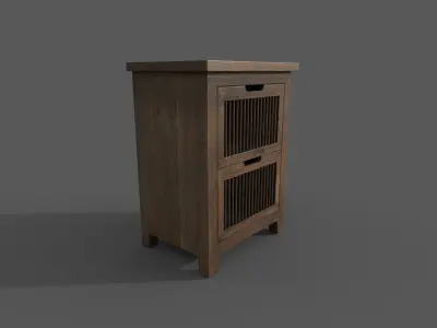Wooden Cabinet 3D model order