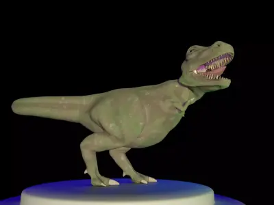 T Rex Character Fully Rigged for Maya ready for animation 3D model