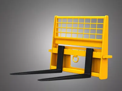 Pallet Fork Compact Track - Skid Steer Loader Attachment 3D model