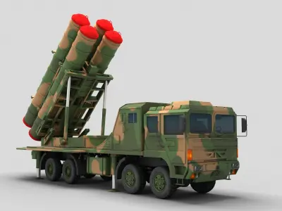 Chinese HQ 22 Air Defense Missile 3D model