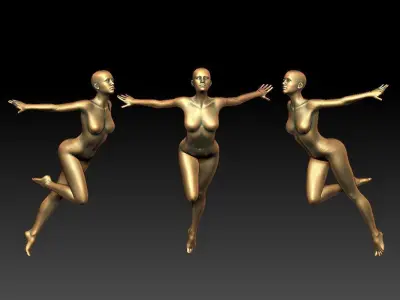 part 3 anatomy woman- 10 character 3D print model