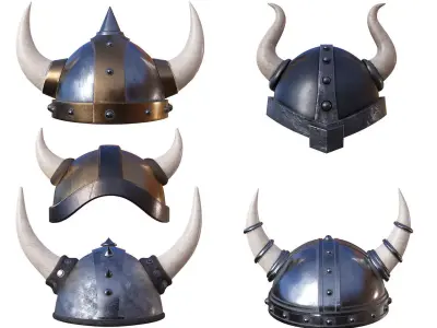 Warrior helmets 3D Model Pack