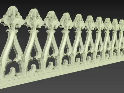 Gothic seamless ornament 02 3D print model