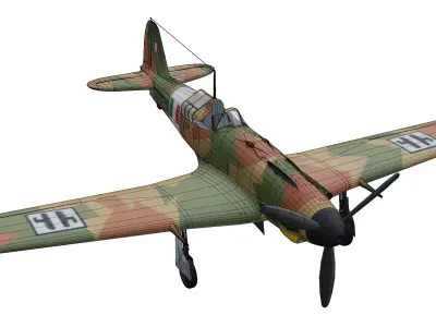 Fiat G55 Centauro Low-poly 3D model