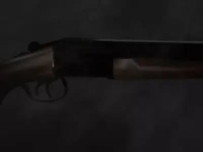 Double Barrel Shotgun 3D model