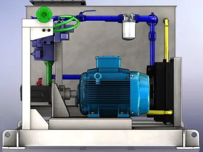 Hydraulic Power Unit Free 3D model