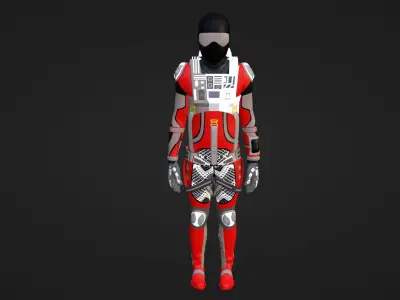 Robot Soldier - Assault Soldier Low-poly 3D model 21