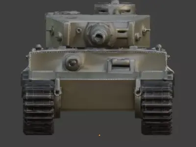 WWII Heavy Tank 3D  Low-poly 3D model