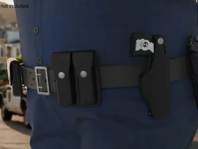 NYPD Duty Belt with Equipment 3D model