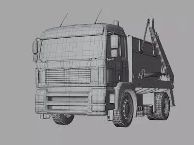 Dump truck 01 Low-poly 3D model