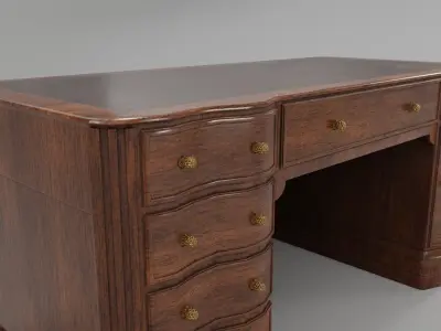 Vintage Desk - Low Poly Low-poly 3D model