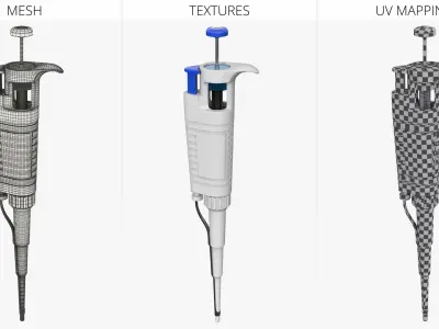  Laboratory Microliter Pipette Blue 