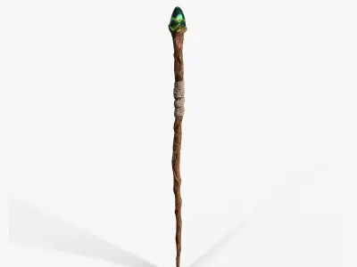Staff 01 V2 Low-poly 3D model