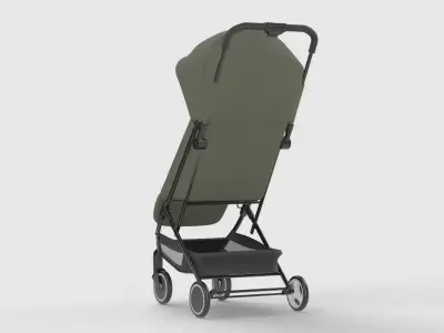 Baby stroller 3D model 3D model 11