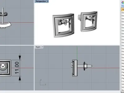 Light Earring - 3D Jewelry - BR-347 3D print model