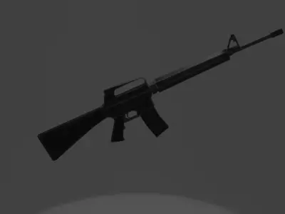 Low Polly M16 Low-poly 3D model