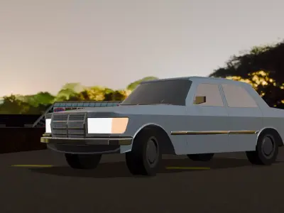 Free Low-Poly Old German Car Free low-poly 3D model
