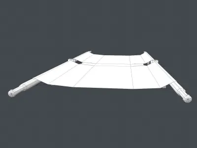 Military Medical Stretcher Low Poly Low-poly 3D model