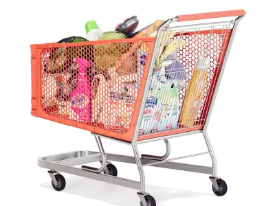 Grocery Cart 3D model