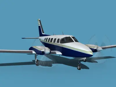 Piper PA-31-350 Navajo Chieftain 3D model