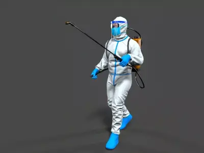 man Character Low-poly 3D model 2