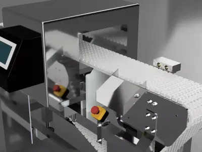 Conveyor Belt Model- Metal Detector 3D model