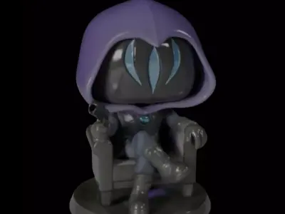 Omen Chibi Figure Valorant 3D Model 3D print model